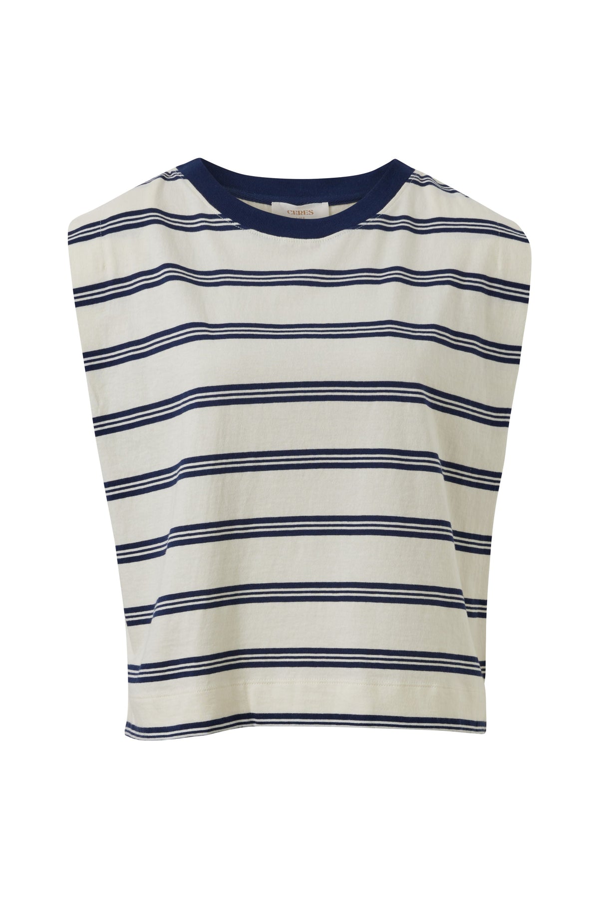 Ceres Life Frankie Tank - Milk/Heritage Navy Stripe, view 2