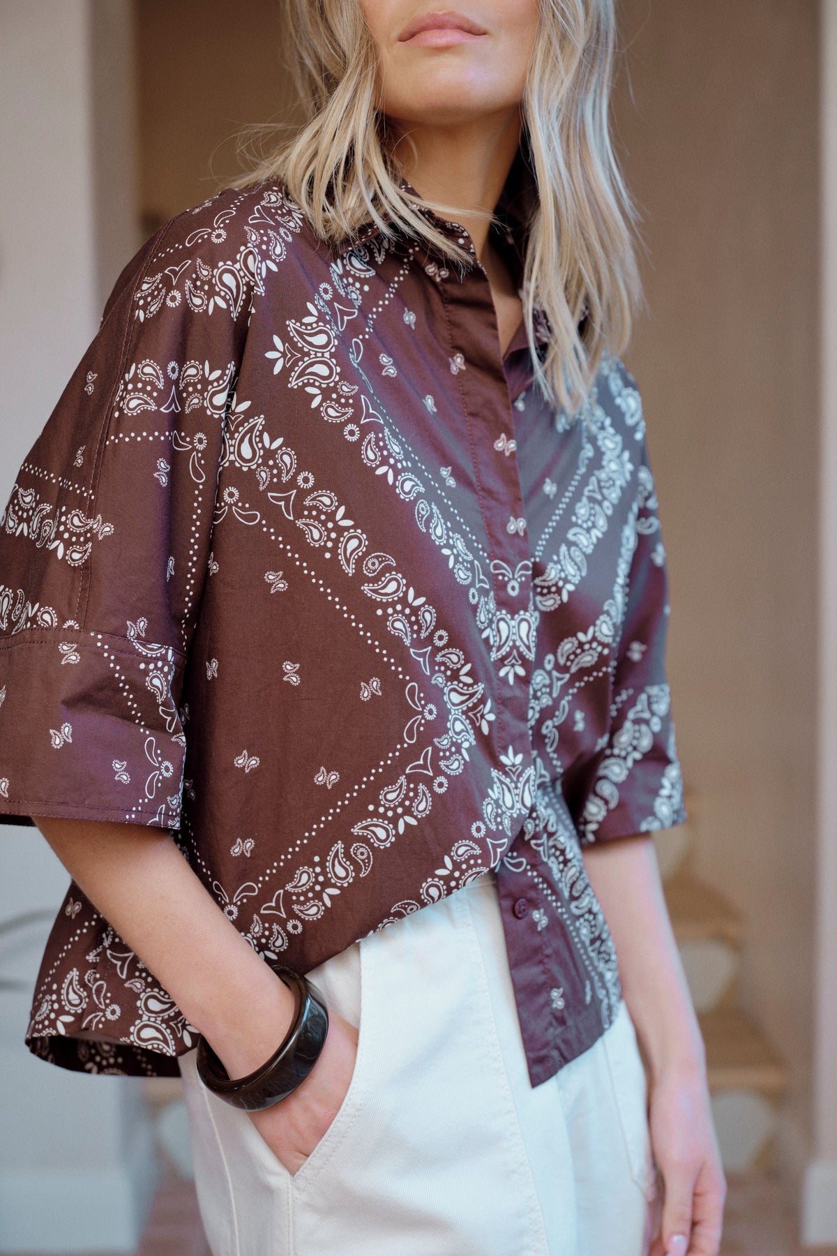 Ceres Life Sarah Boxy Shirt - Bandana