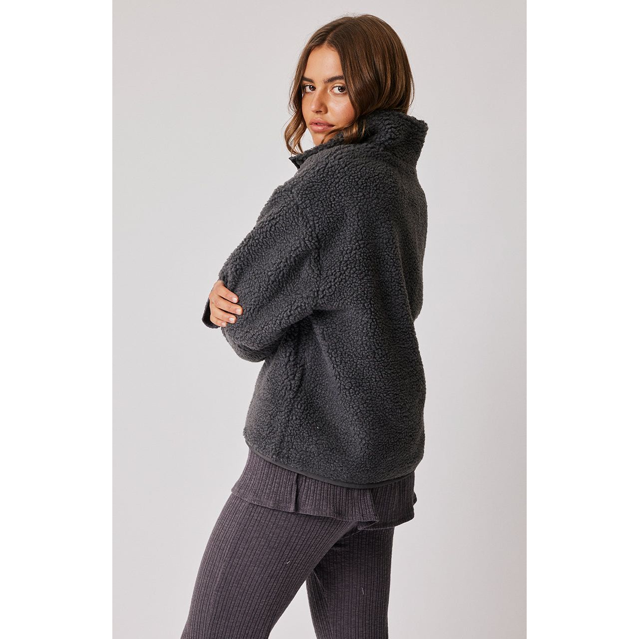 Remi Zip Up - Charcoal