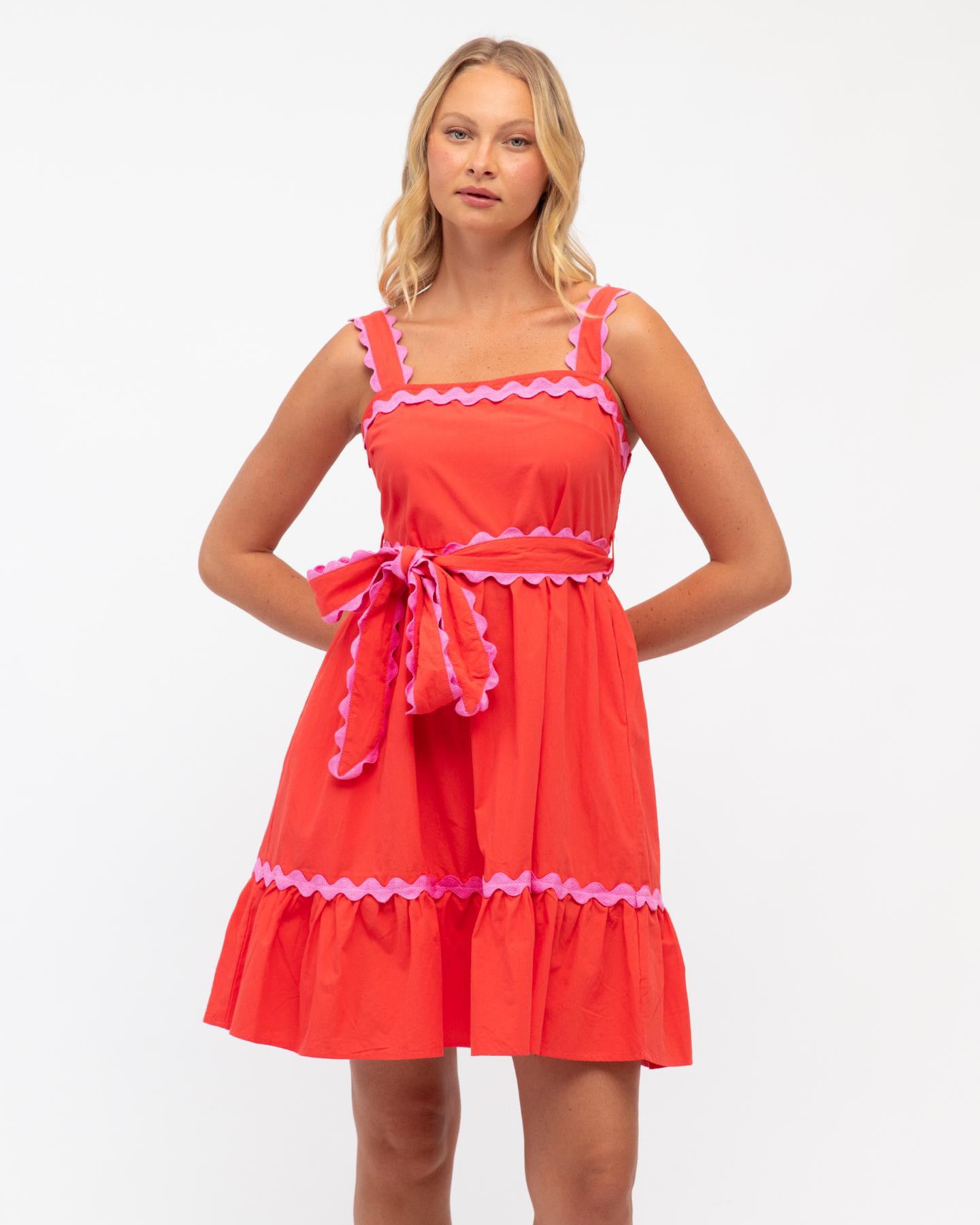 Harper Dress - Cherry Red