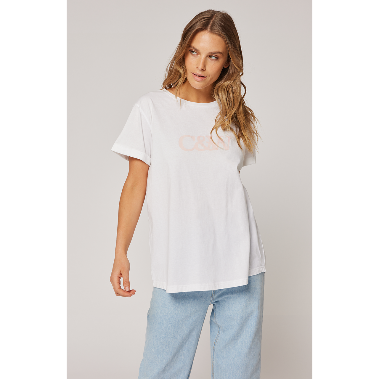 Marlo Tee - White/Taffy