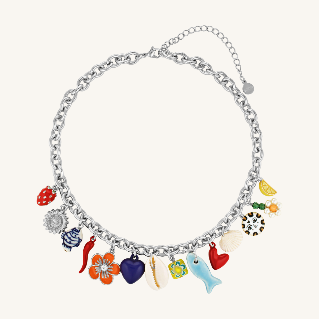 Positano Charm Necklace - Silver