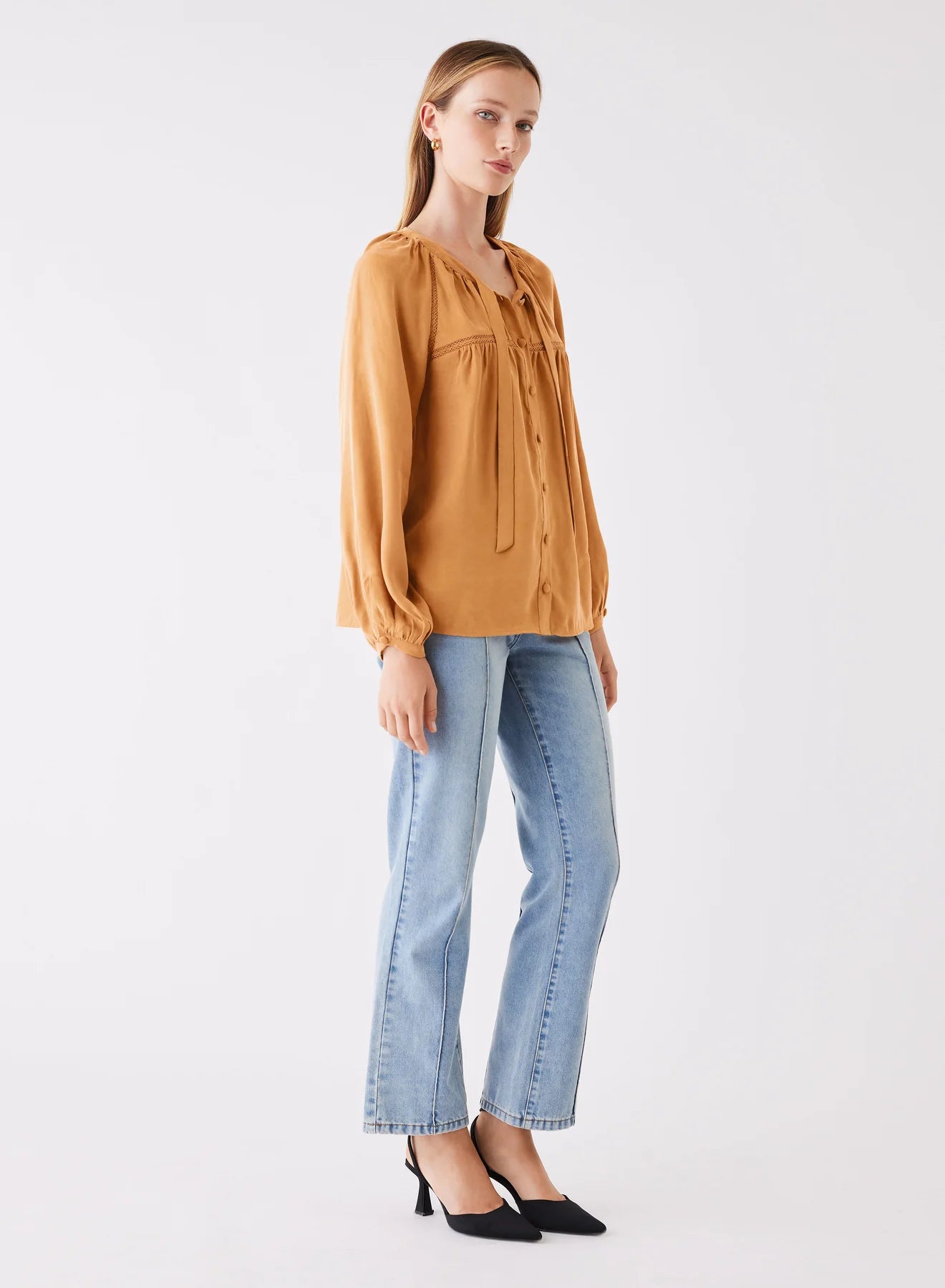 Compass Blouse - Mustard