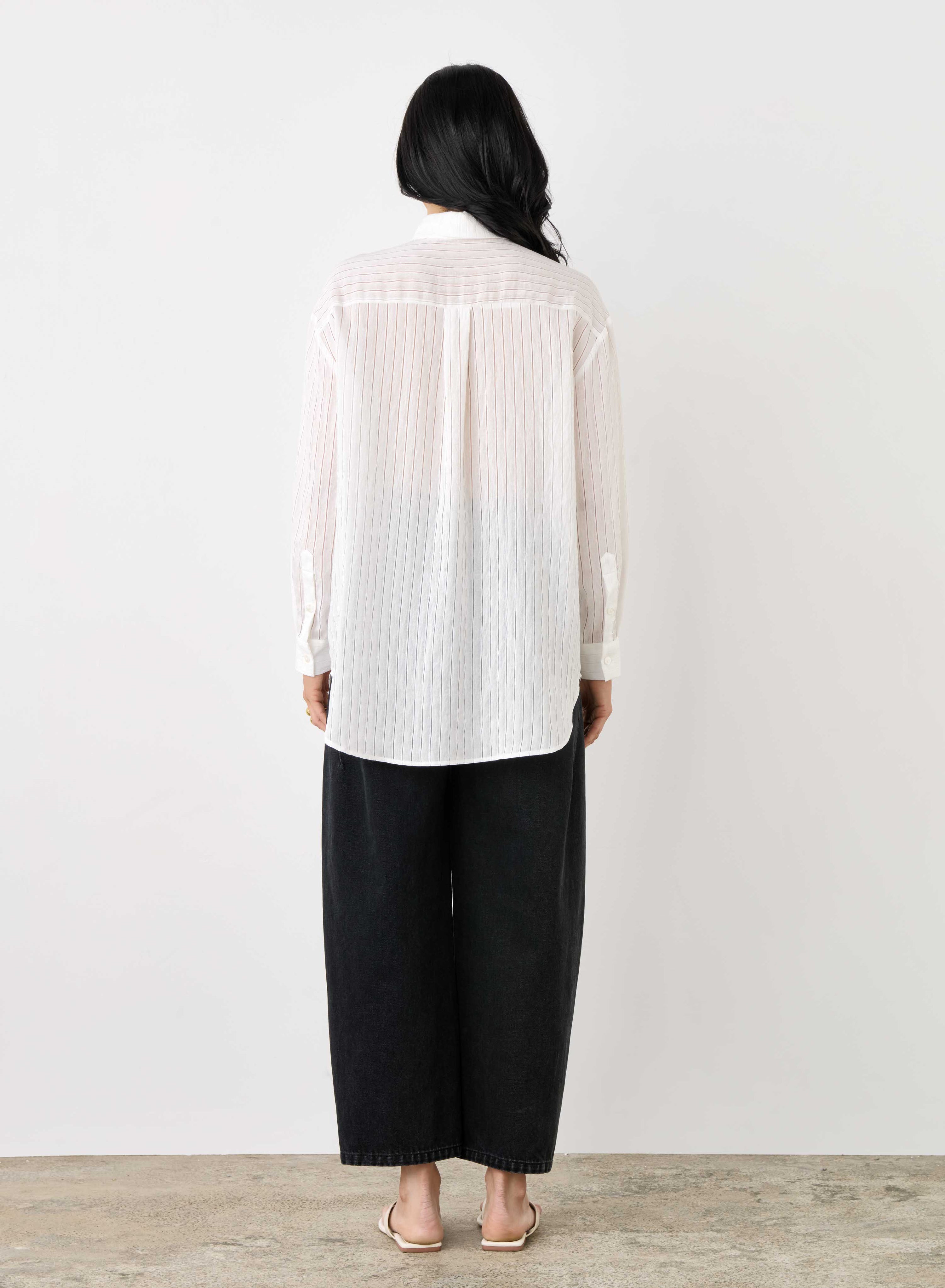 Bowery Shirt - White Stripe
