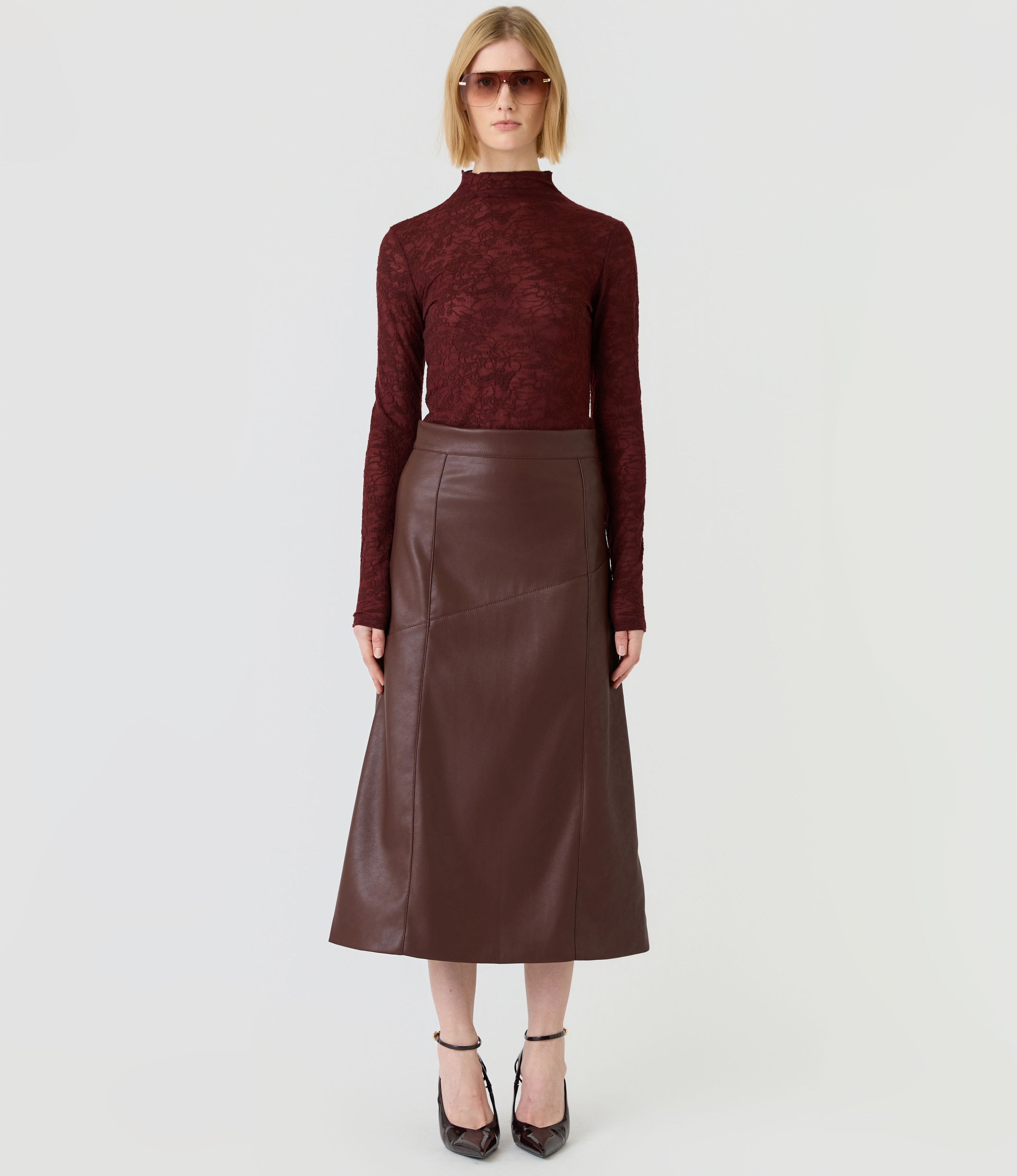 Fallow Lace Top - Mulberry