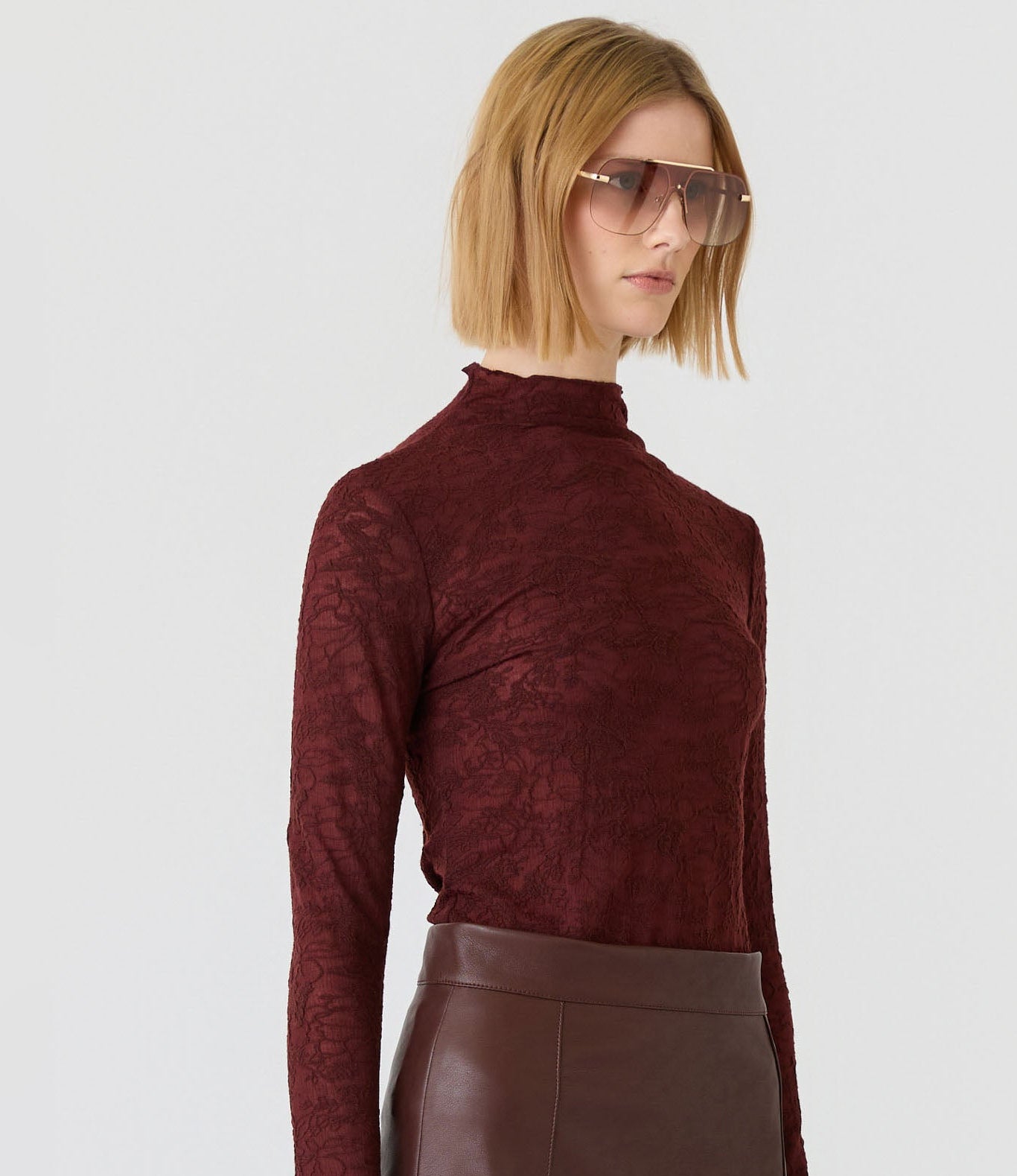 Fallow Lace Top - Mulberry