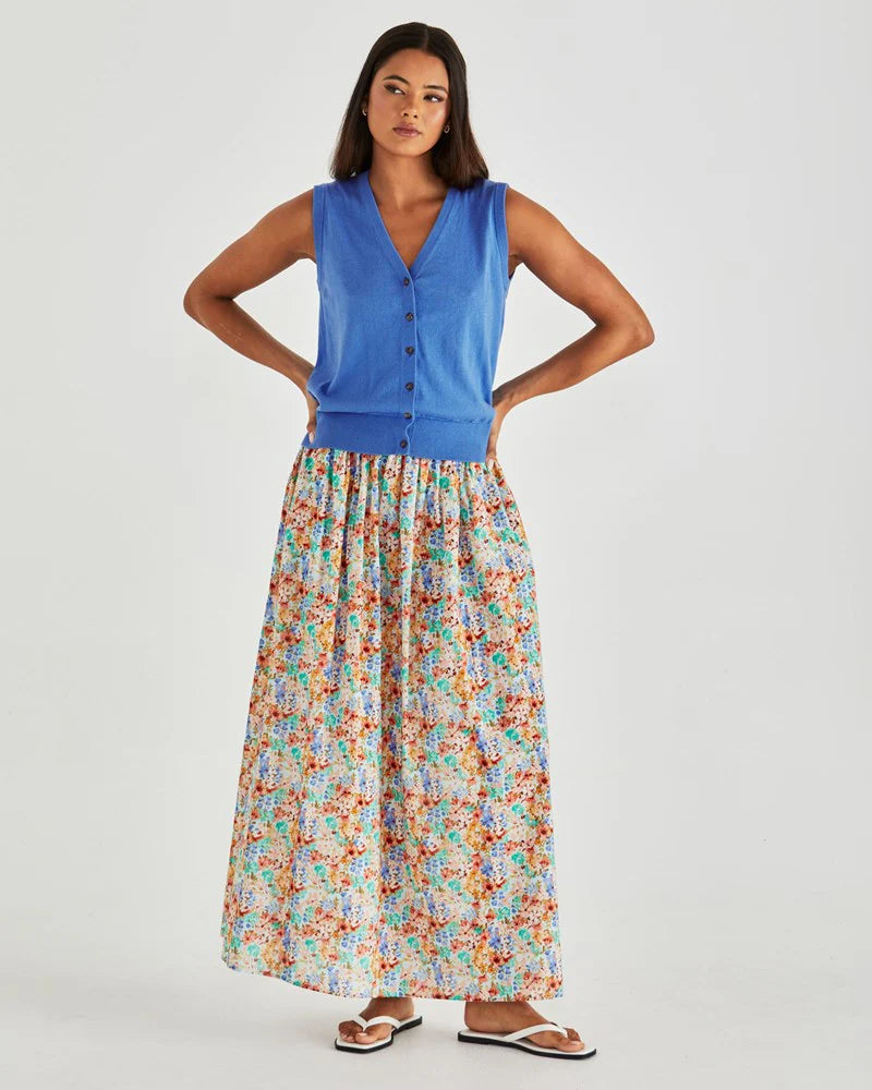 Leo Knit Vest - Cornflower