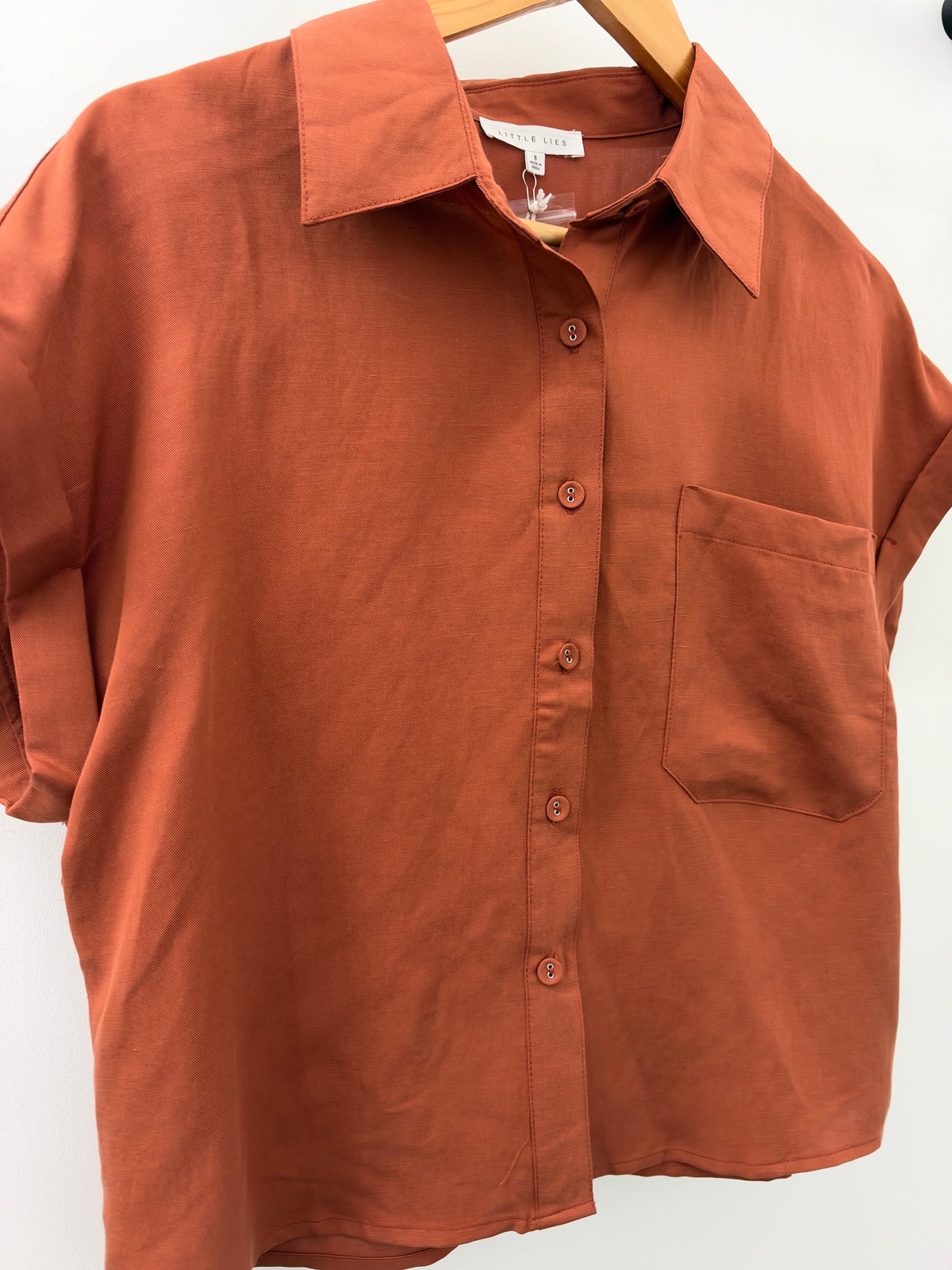 Little Lies Liv Shirt in Terracotta