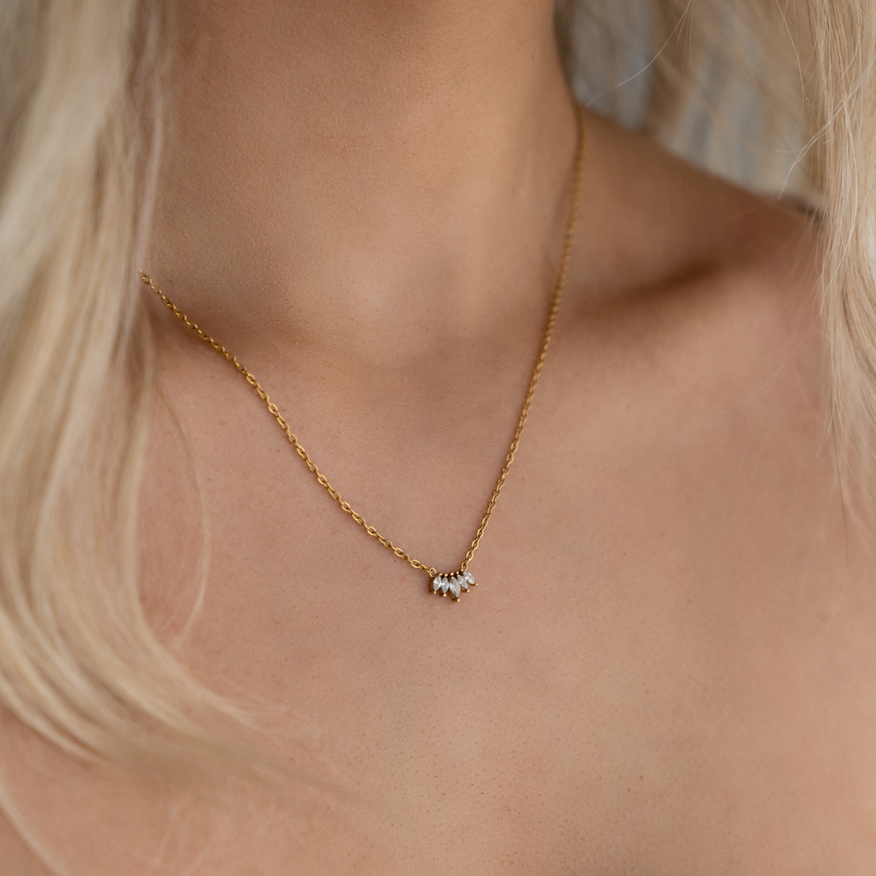Marquise Necklace - Gold