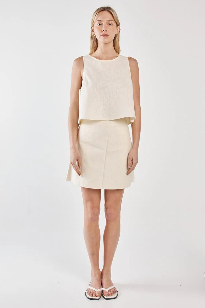 Vienne Skirt -Butter Yellow