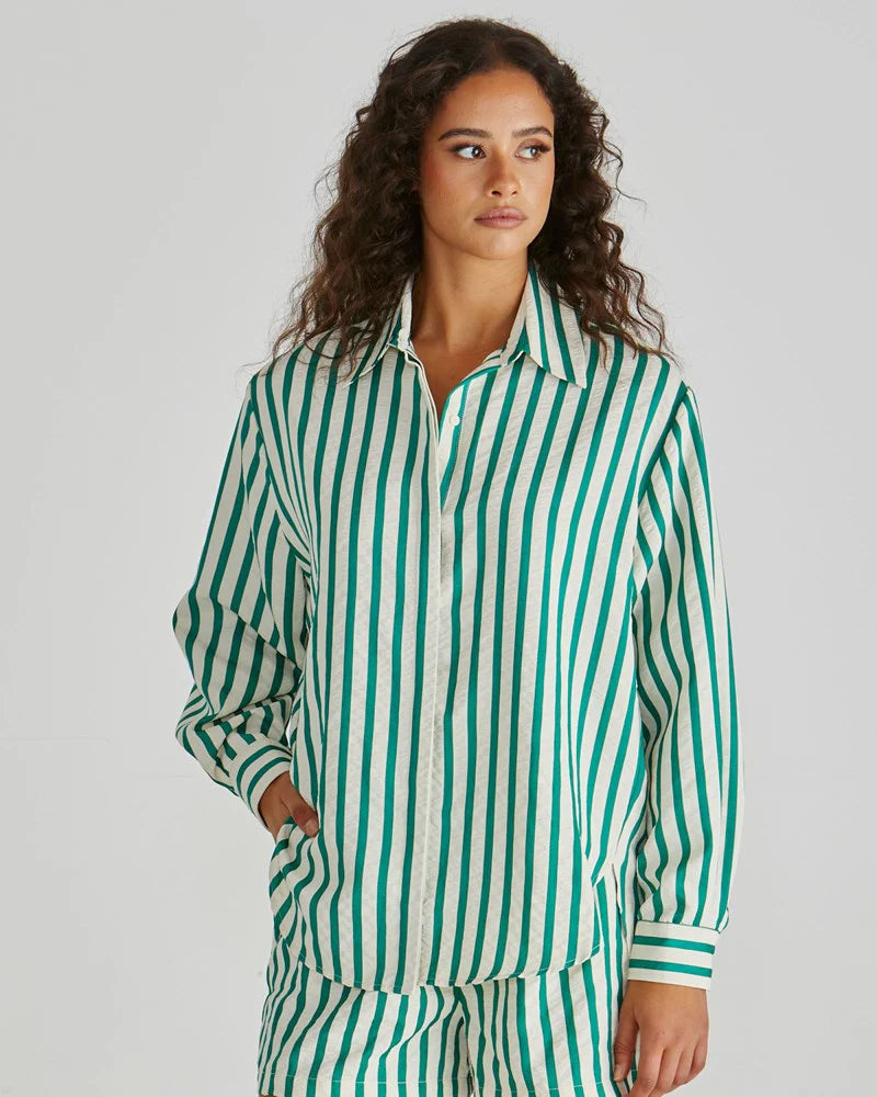 Henri Shirt - Green Stripe
