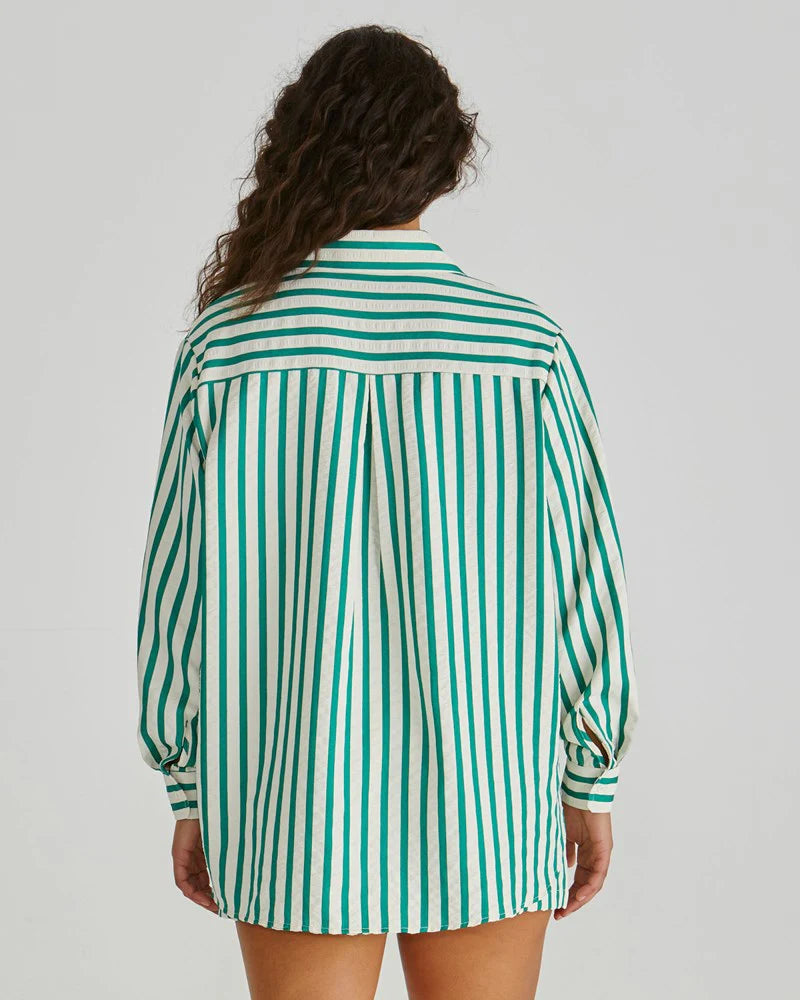 Henri Shirt - Green Stripe