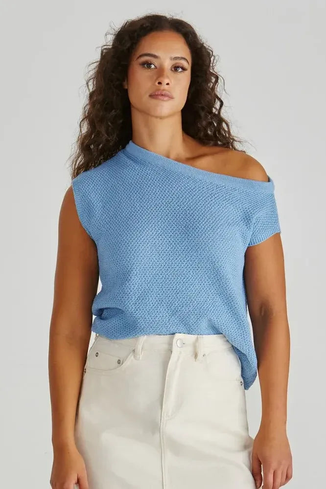 Jaci Knit Top - Blue