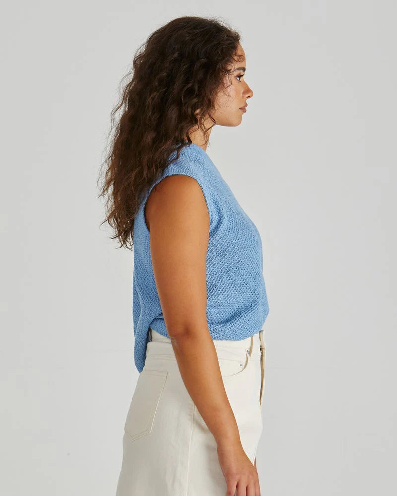 Jaci Knit Top - Blue