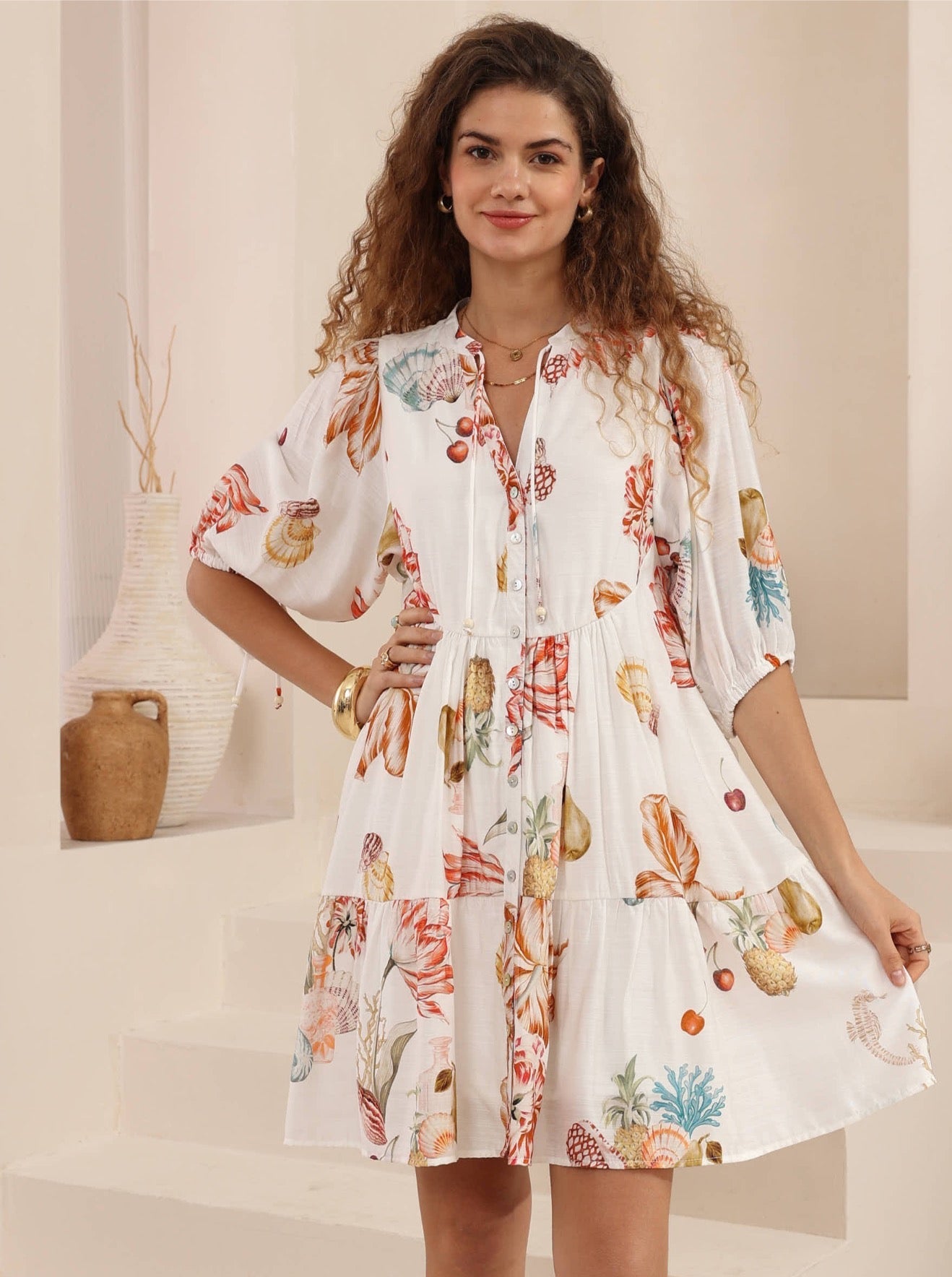 Babydoll Dress -Print