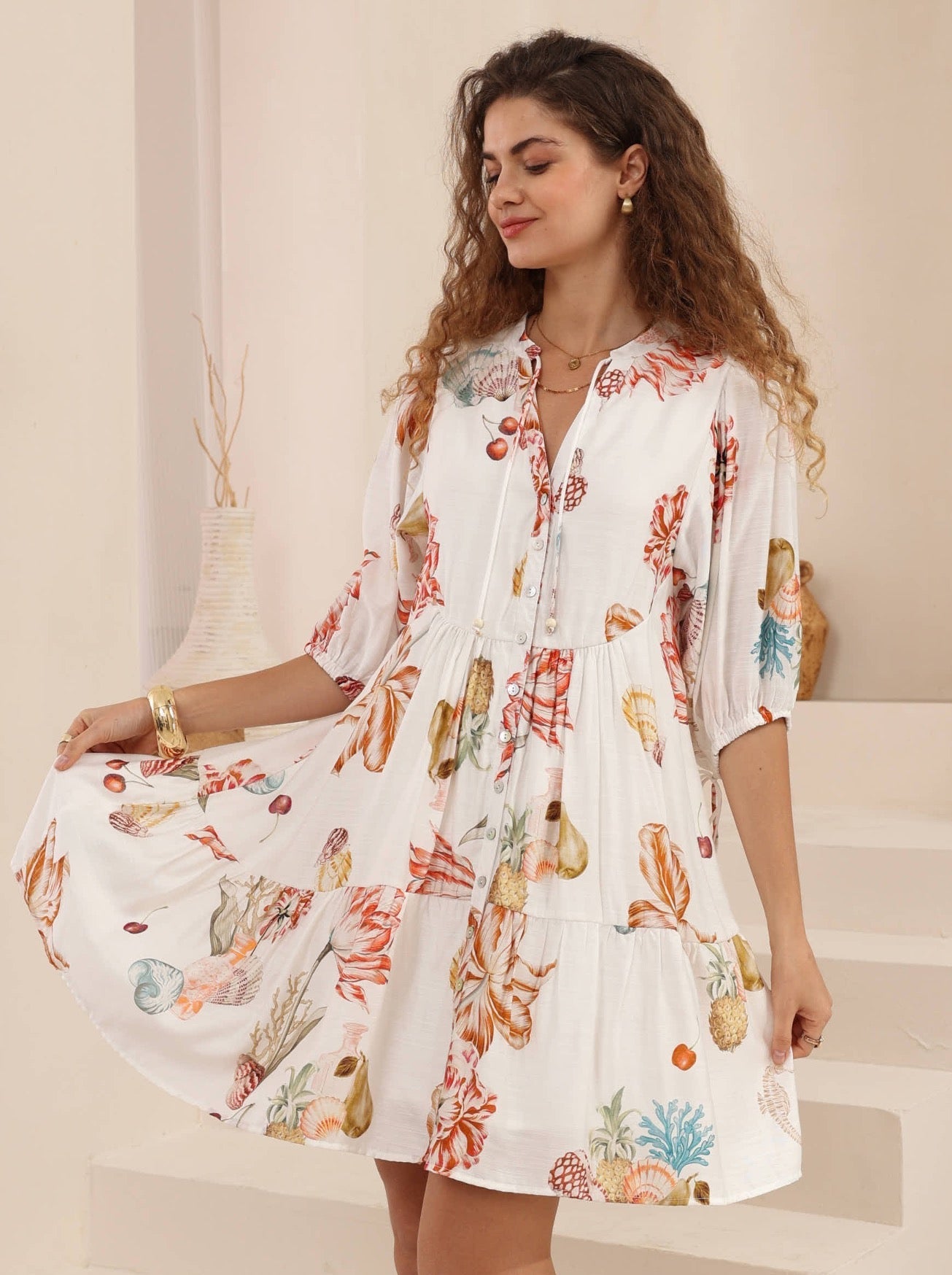 Babydoll Dress -Print