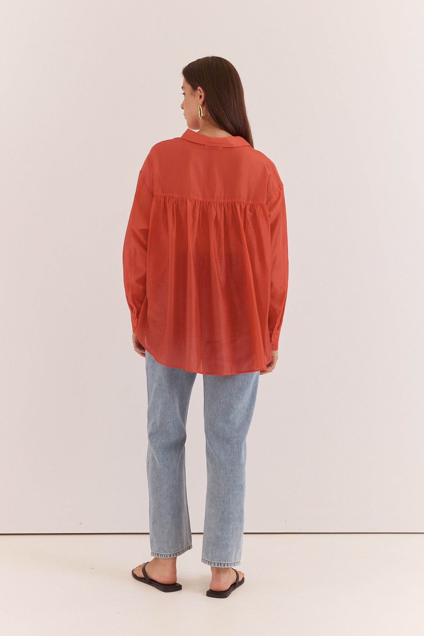 Val Oversized Shirt - Burnt Orange