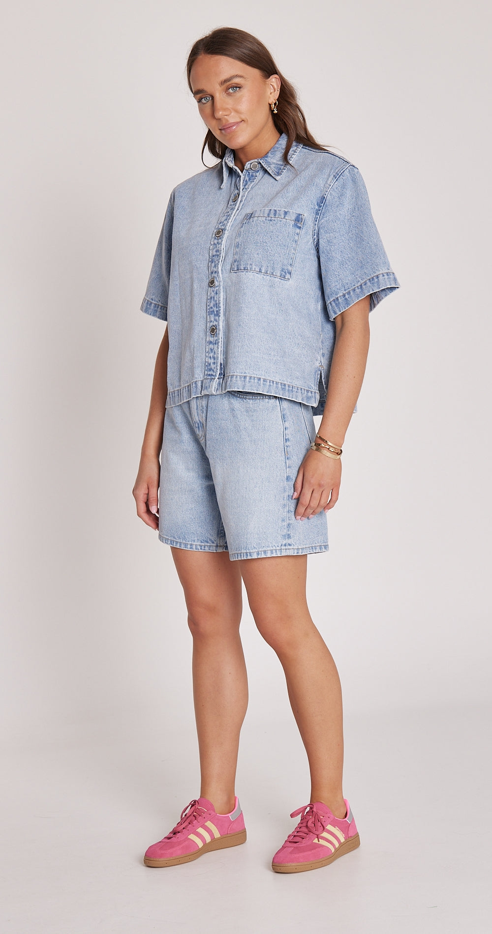 Grace Denim Shirt - Capri Blue