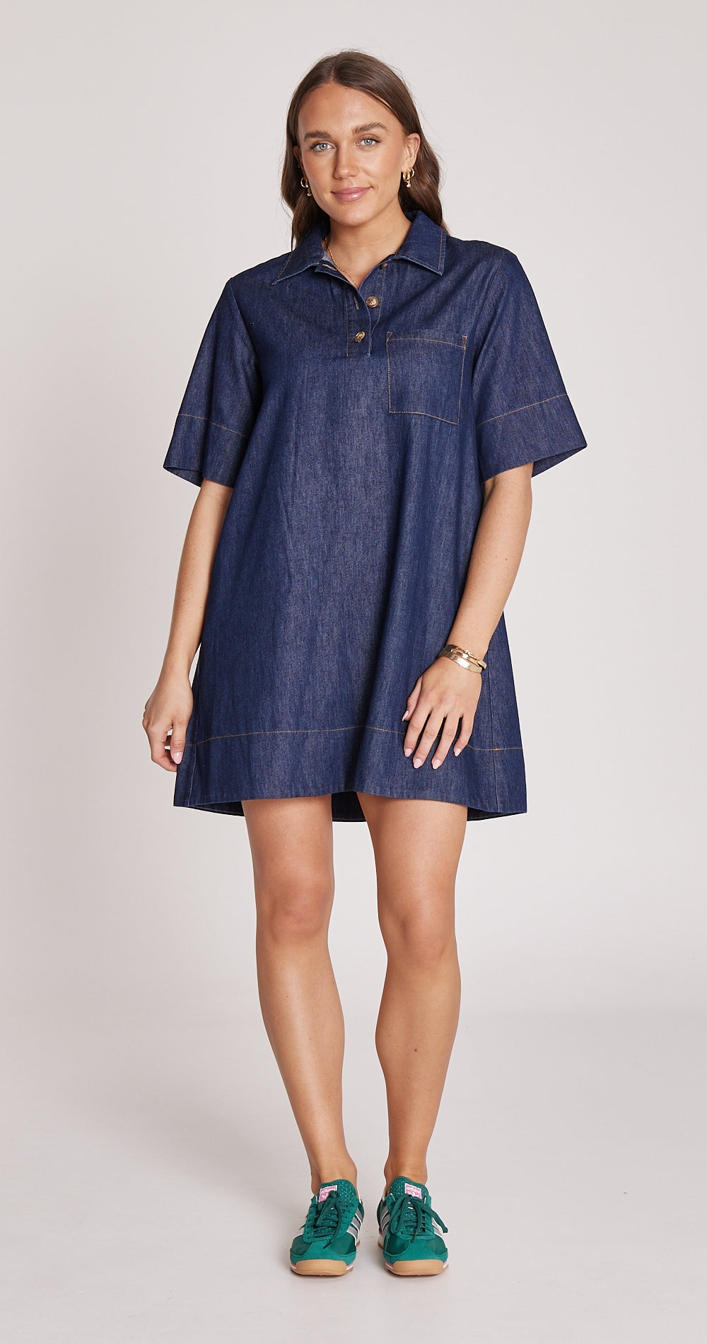 Arlo Denim Dress - Dark Blue