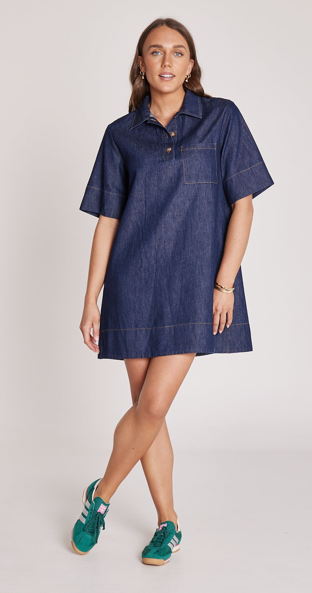 Arlo Denim Dress - Dark Blue