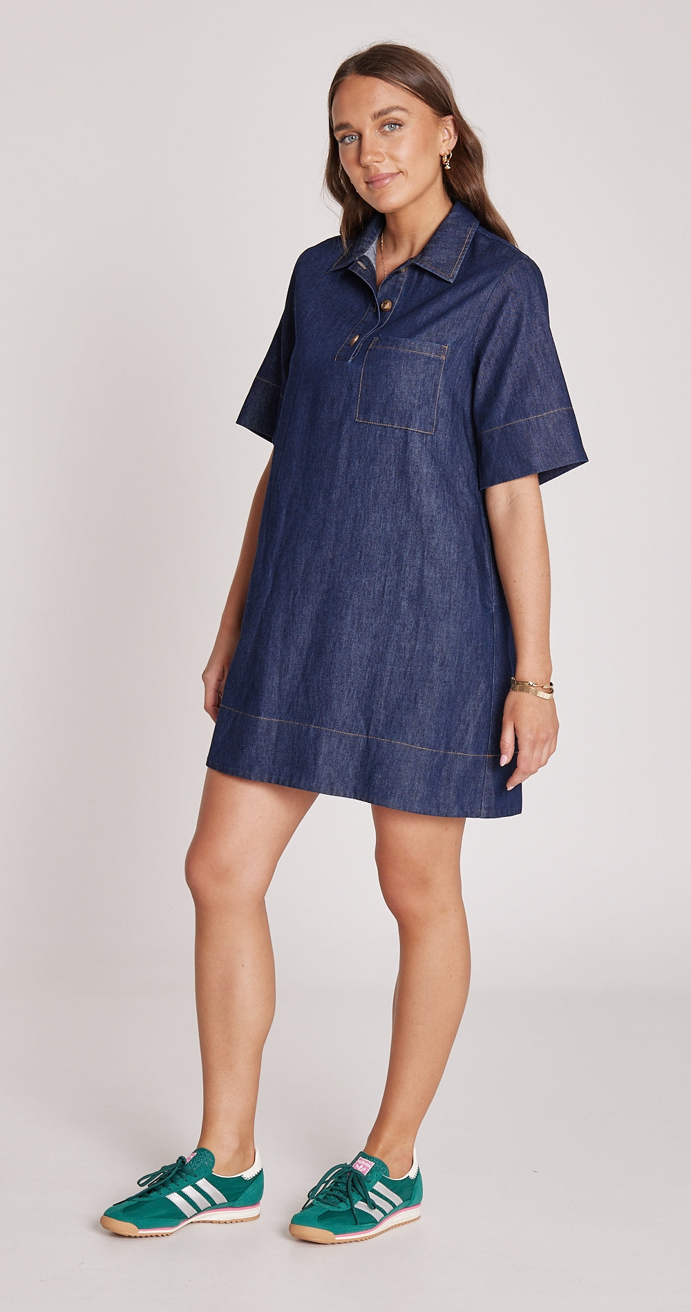 Arlo Denim Dress - Dark Blue