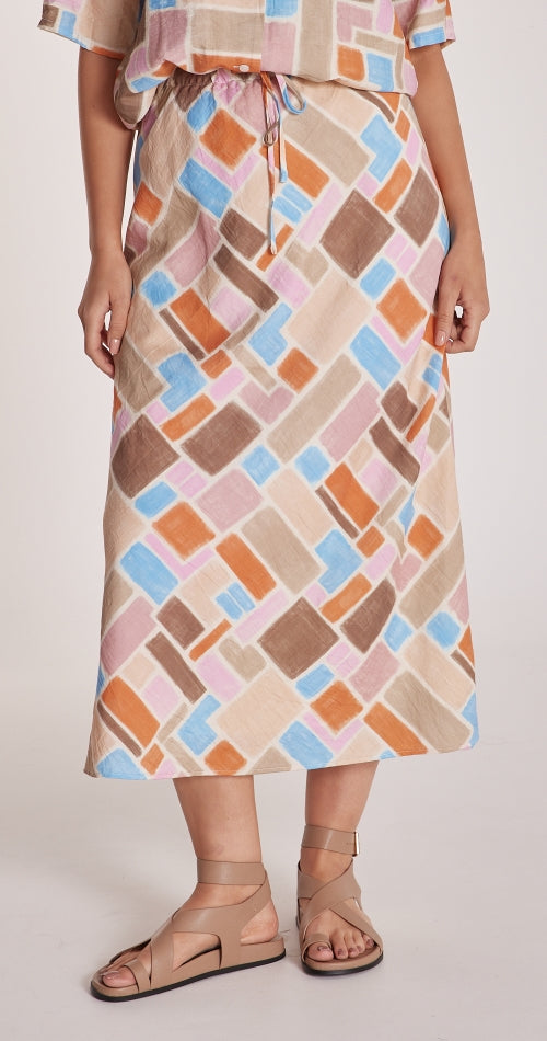 Amy Skirt - Mosaic Print