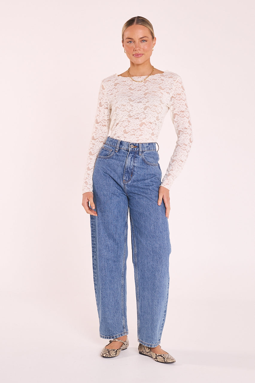 Daniella Lace Top - Cream