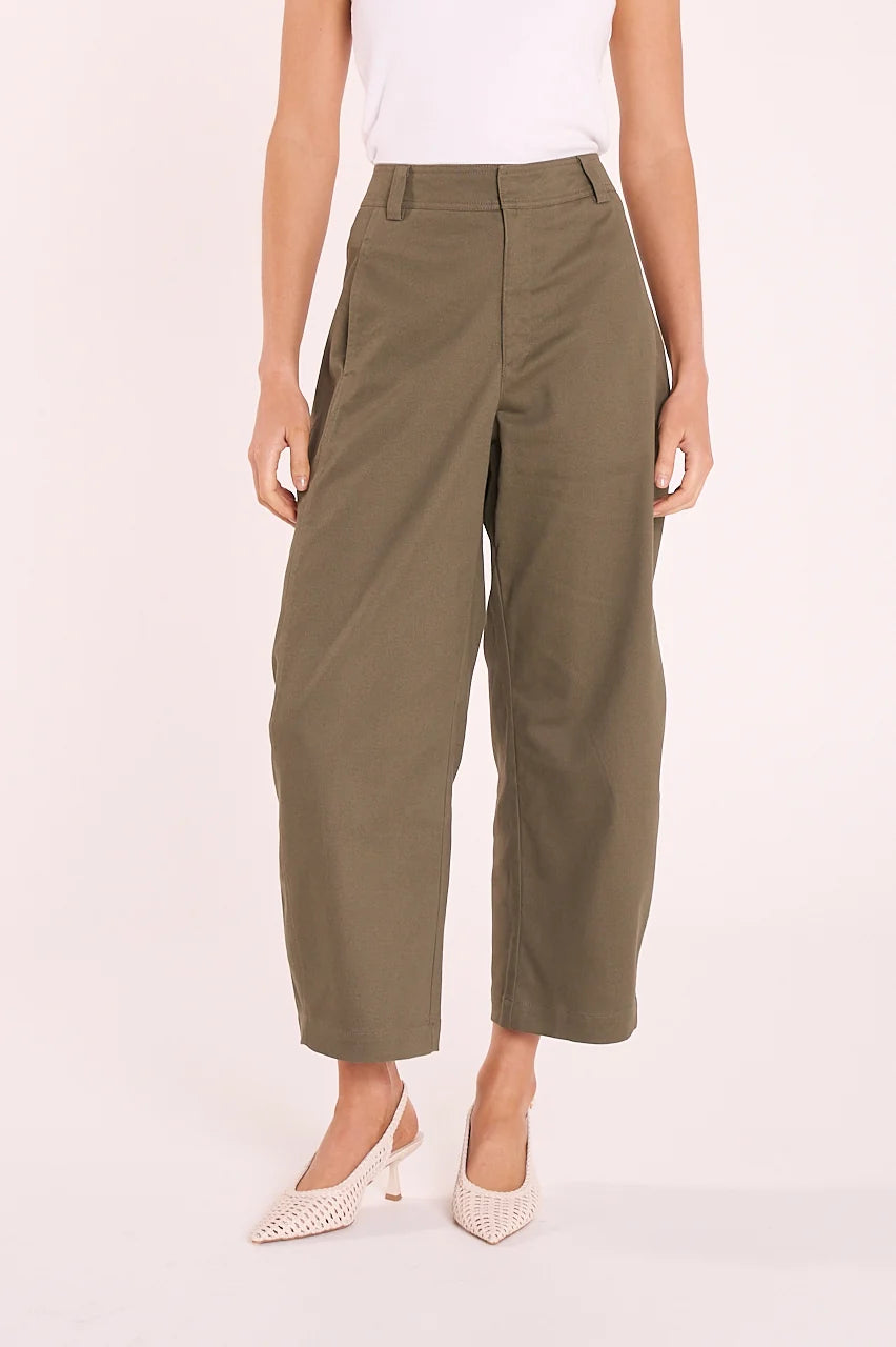 Charlie Barrel Pant - Khaki