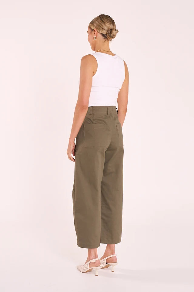 Charlie Barrel Pant - Khaki