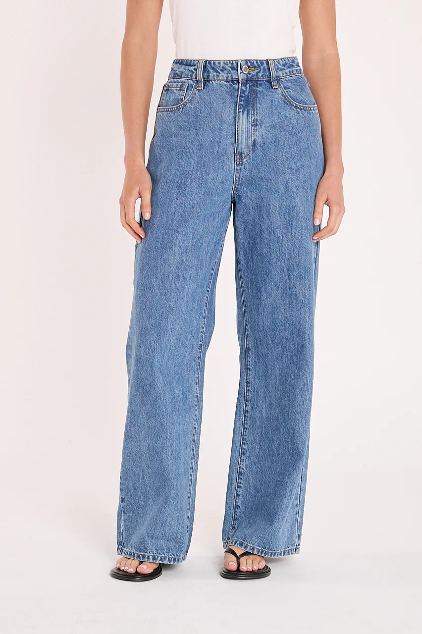 Stevie Wide Leg Jean - Deep Blue