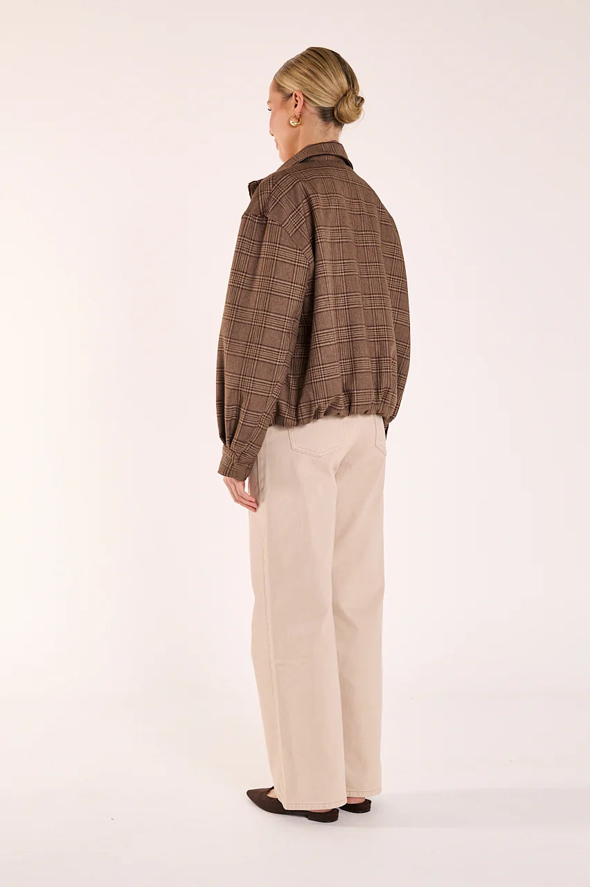 Megan Bomber - Brown Check
