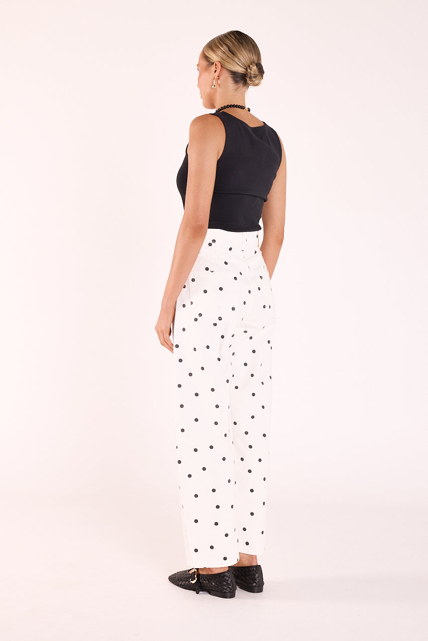 Feather & Noise Lola Barrel Jean - Black Spot, additional view