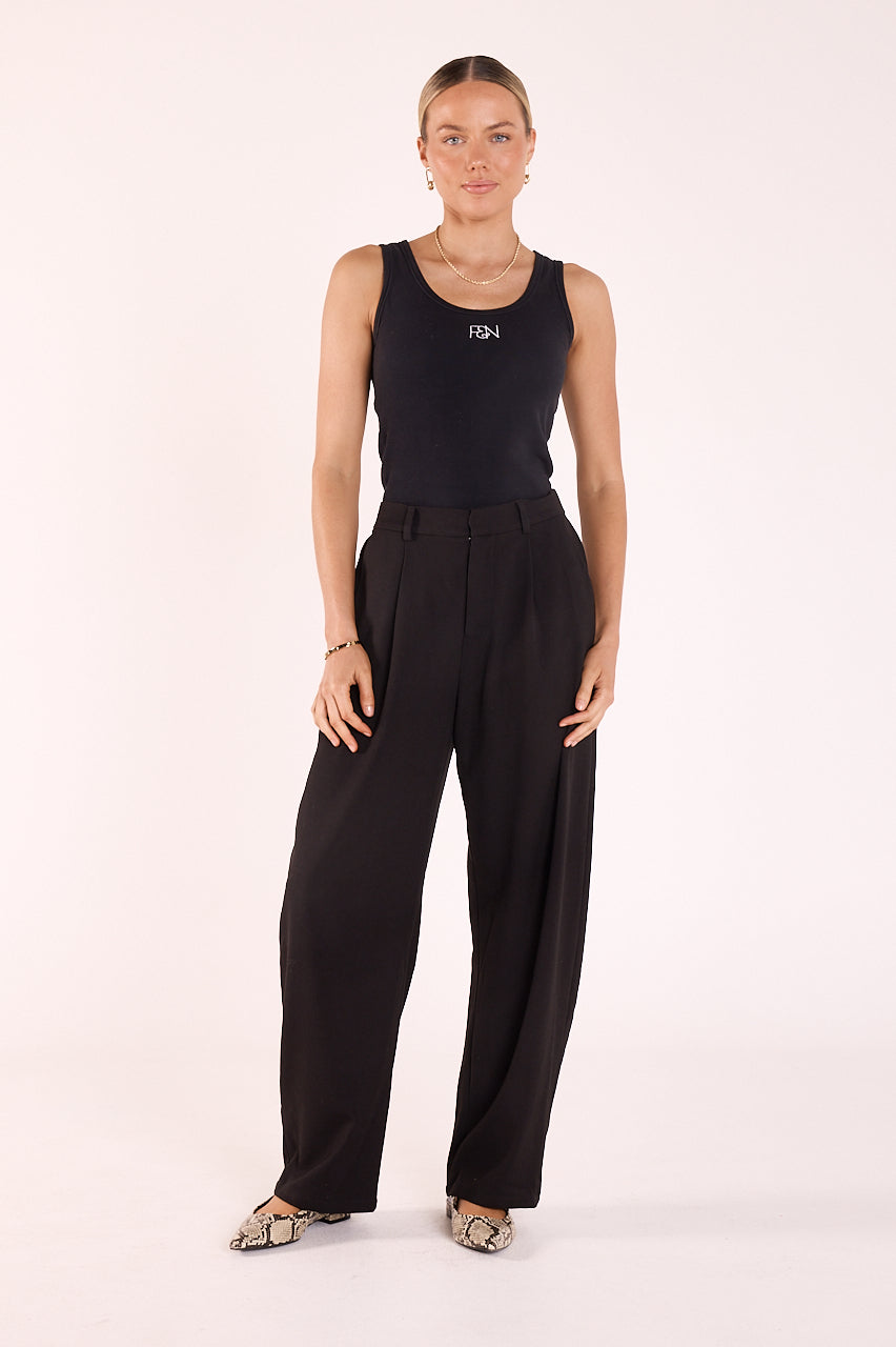 Andie Barrel Pant - Black, side