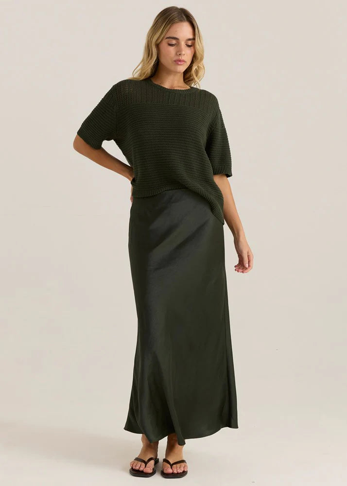 Jasper Slip Skirt - Olive