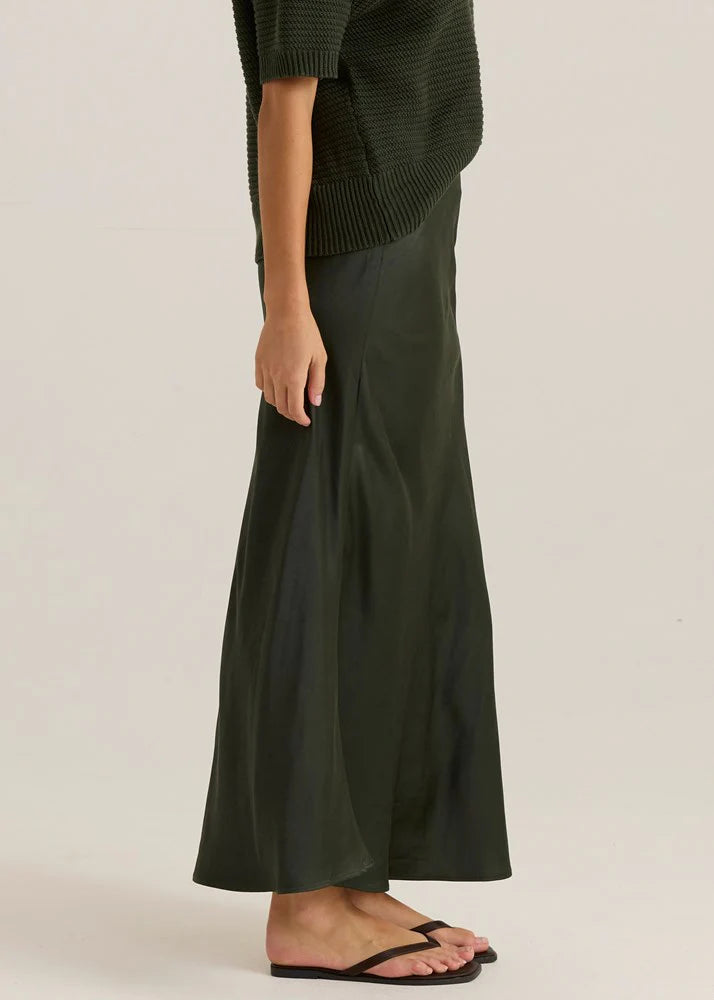 Jasper Slip Skirt - Olive