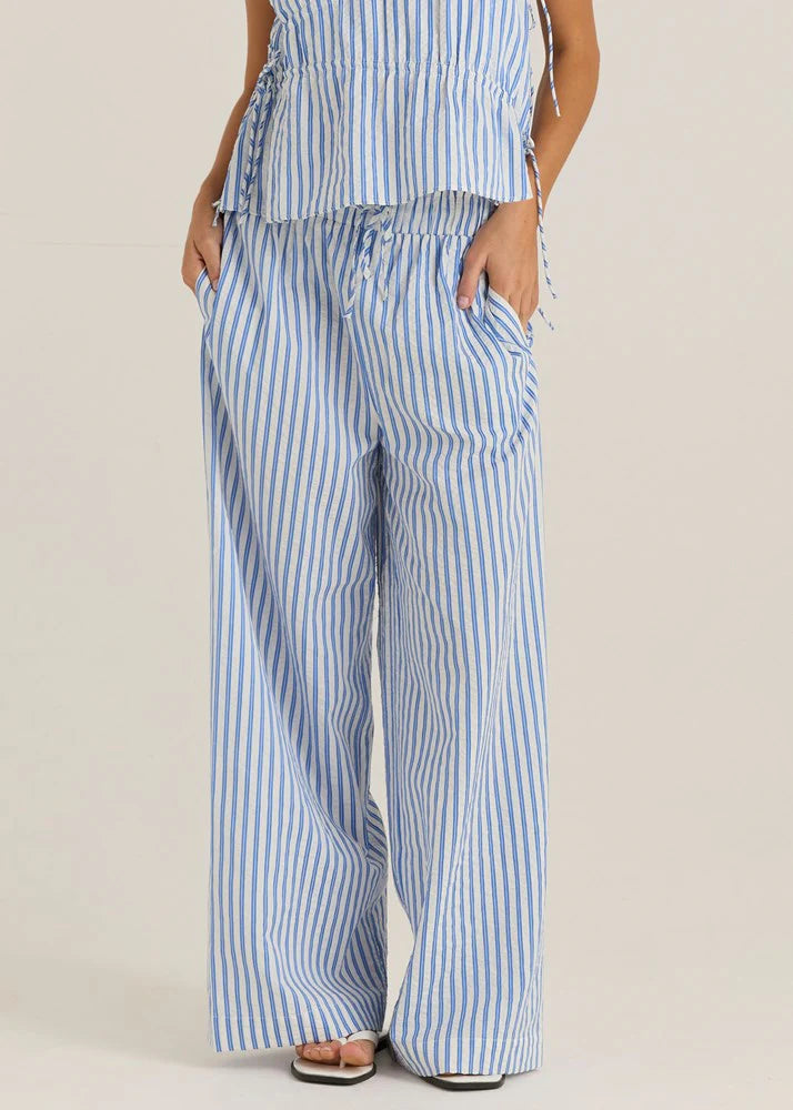 Aziza Pant - Blue/White Stripe
