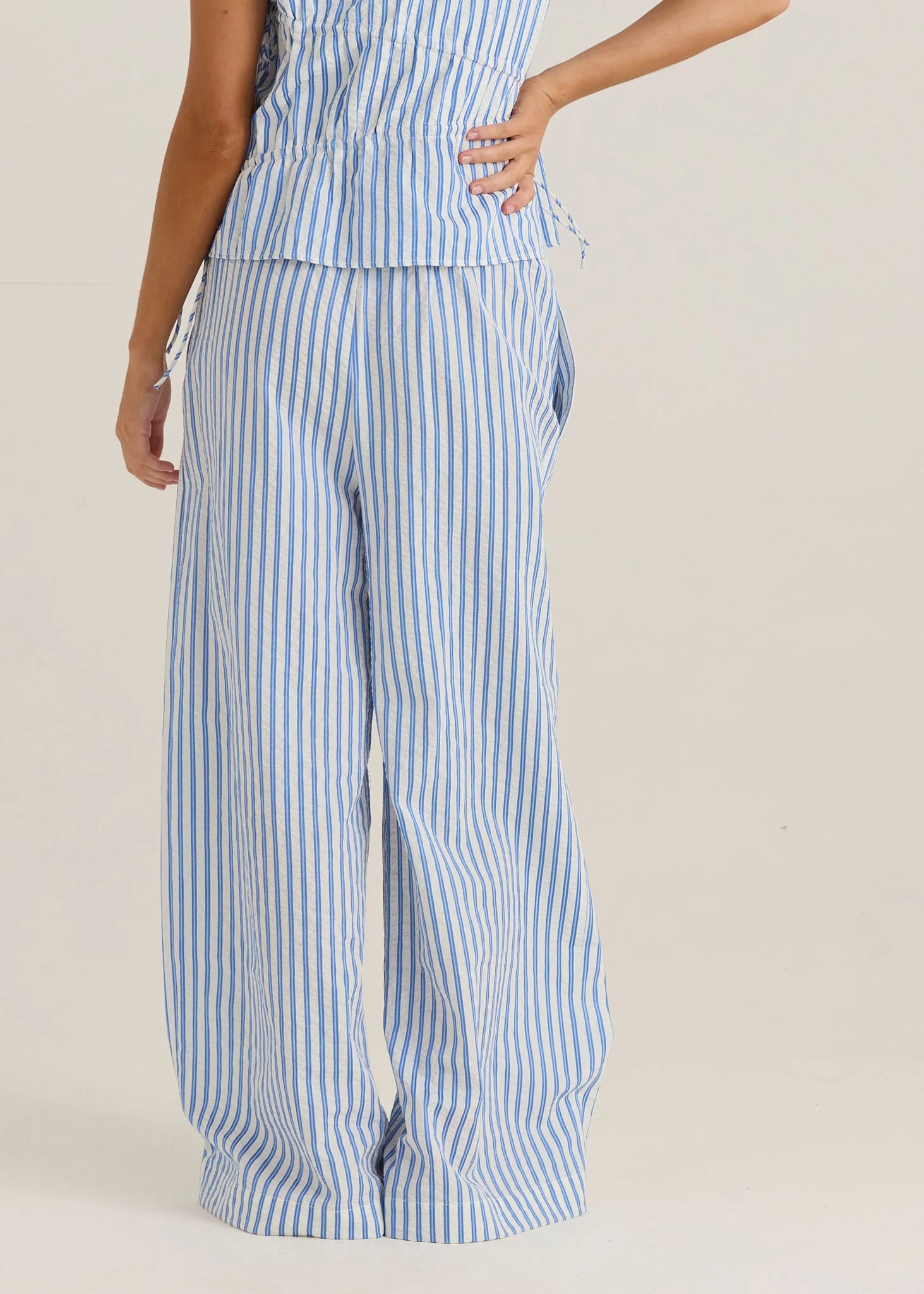 Aziza Pant - Blue/White Stripe