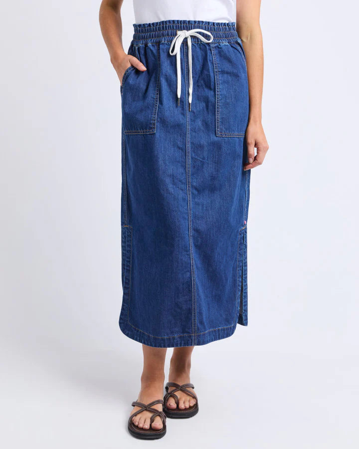 Clover Midi Denim - Mid Blue Wash