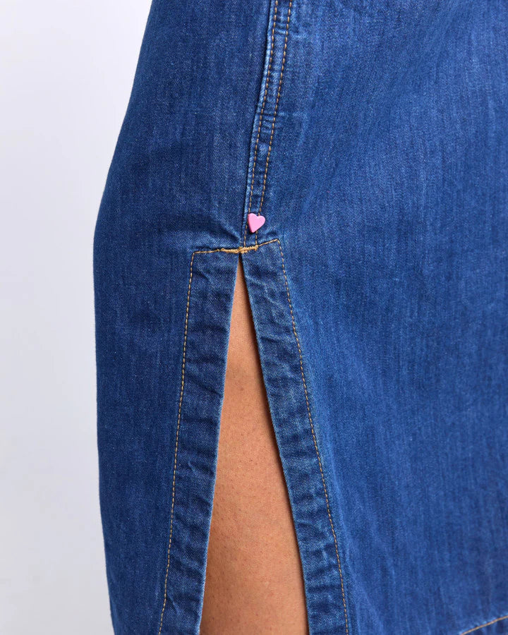 Clover Midi Denim - Mid Blue Wash