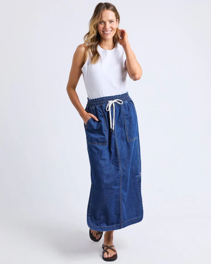 Clover Midi Denim - Mid Blue Wash