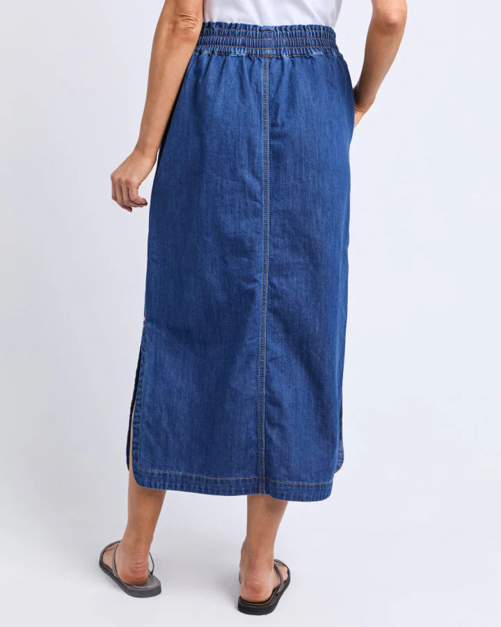 Clover Midi Denim - Mid Blue Wash