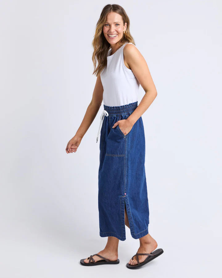 Clover Midi Denim - Mid Blue Wash