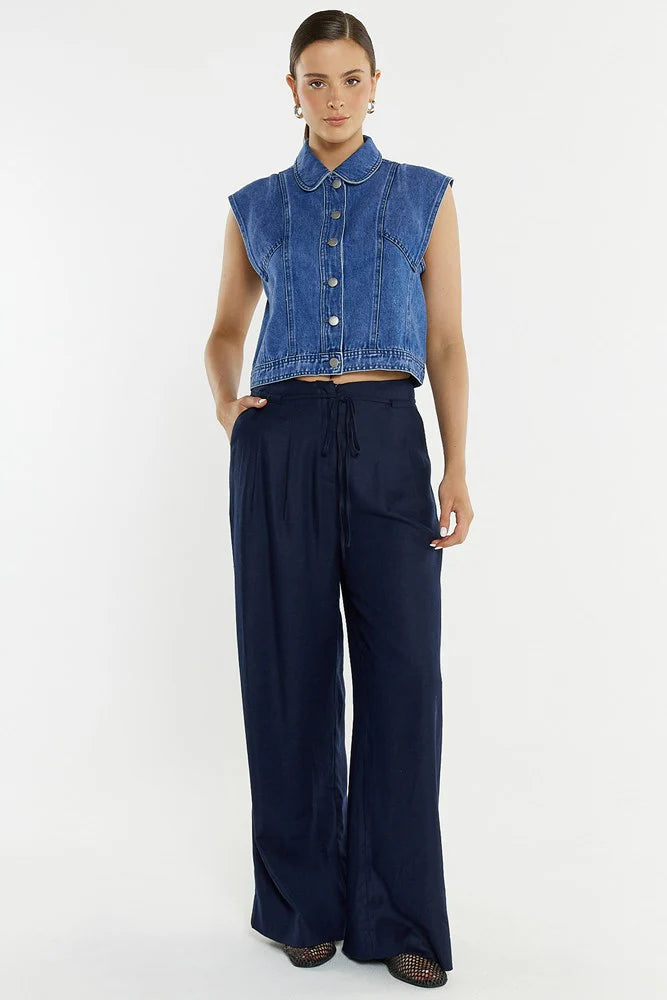 Beth Tailored Pant - Navy
