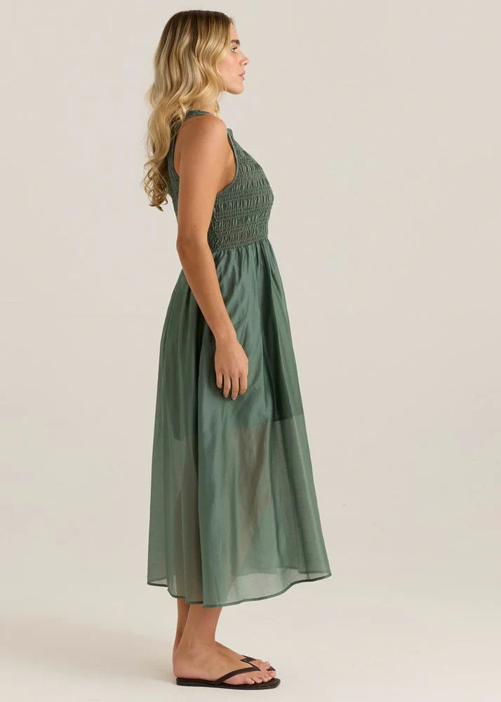 Saga Tank Dress - Sage Olive