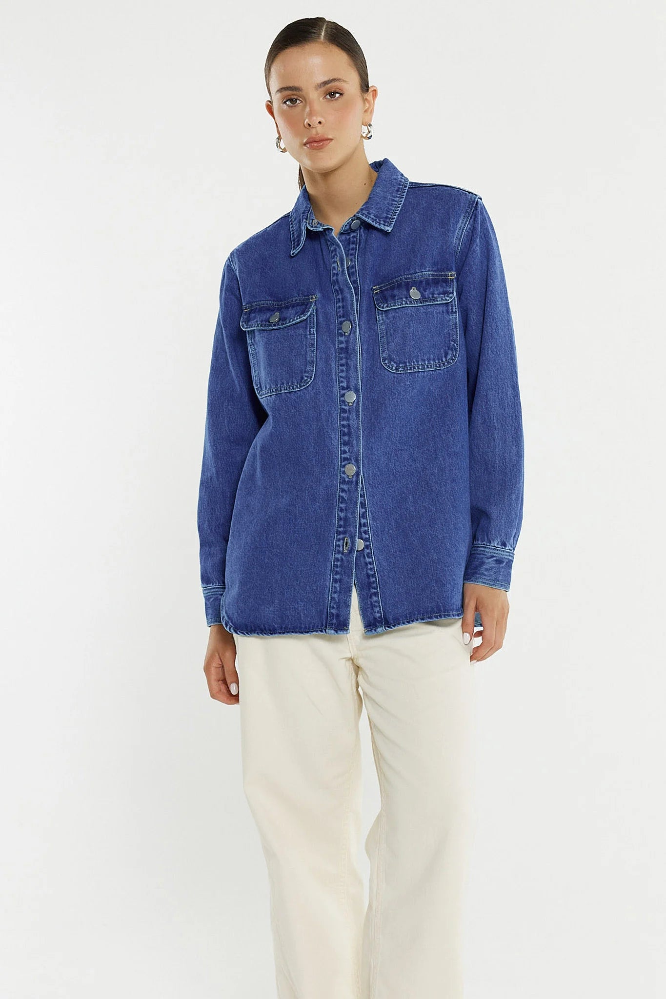 Aveline Denim Shirt - Classic Blue
