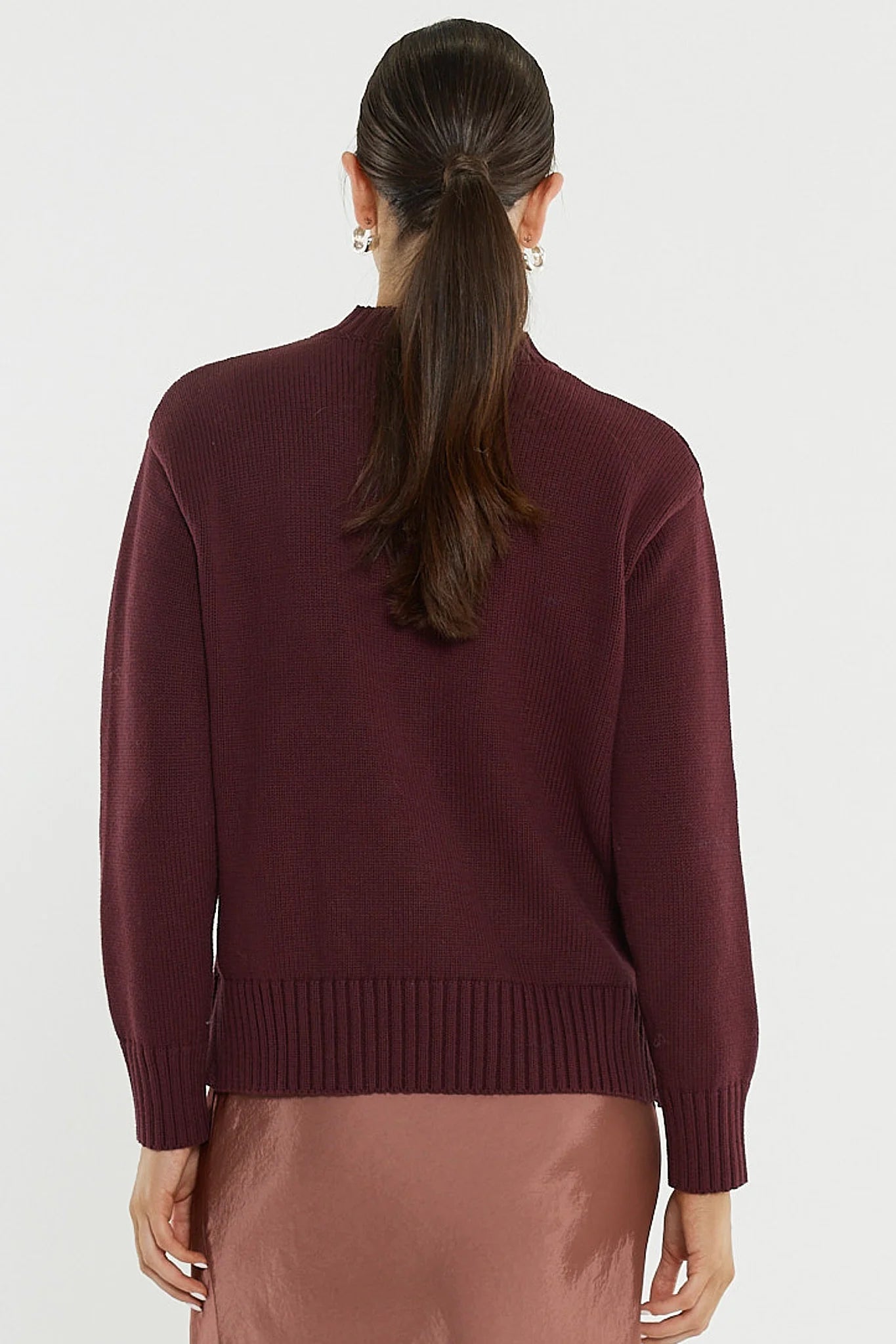 Ivy Cotton Knit - Burgundy