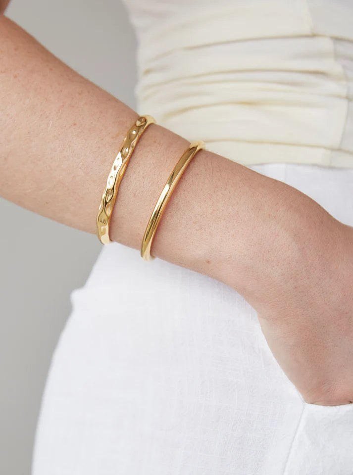 Penny Tube Cuff - Gold