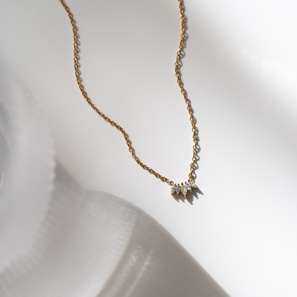 Marquise Necklace - Gold