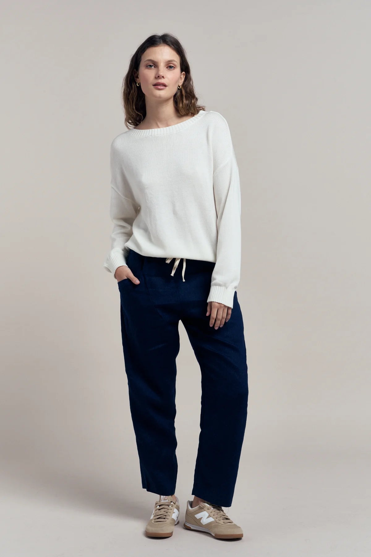 Luxe Linen Pant - Navy