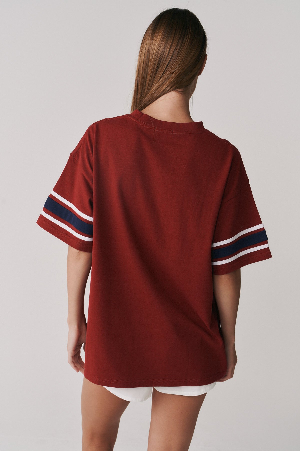 SŚAINT Borrowed Oversized Tee - Brick Red, view 7
